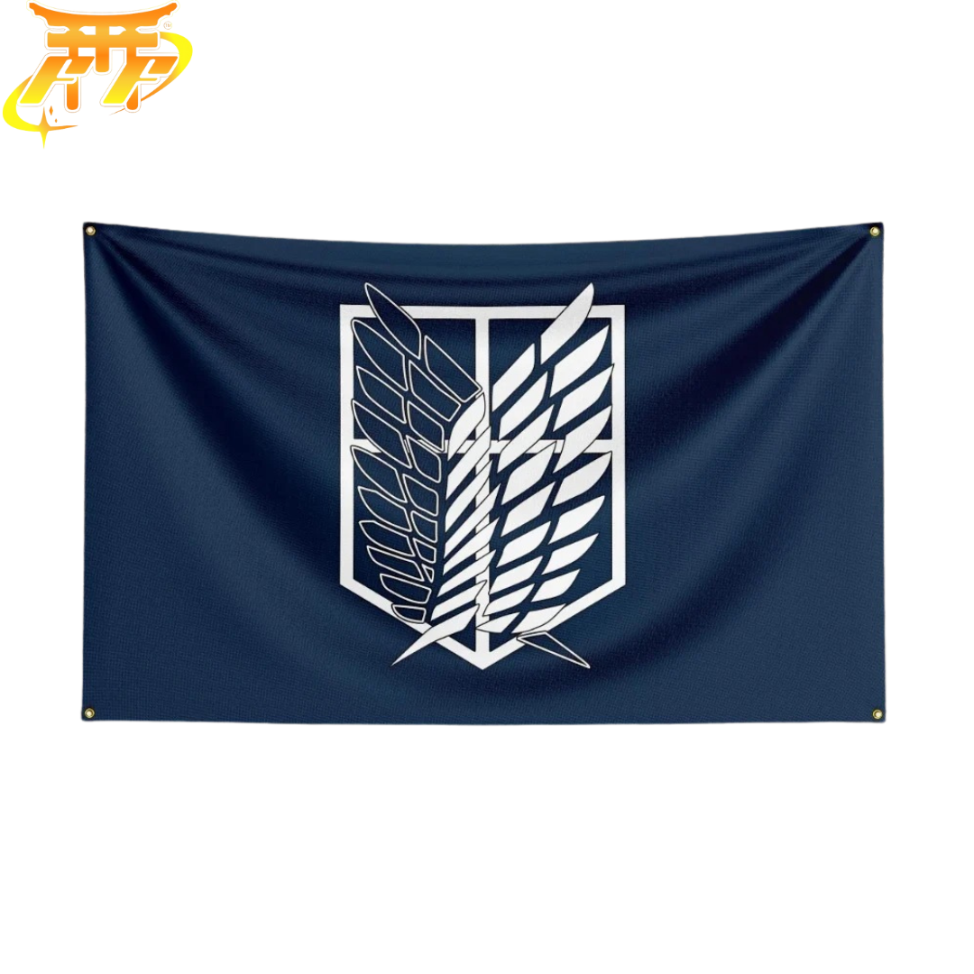 Drapeau Bataillon D’Exploration "Emblème Des Ailes De La Liberté" – L’Attaque Des Titans™