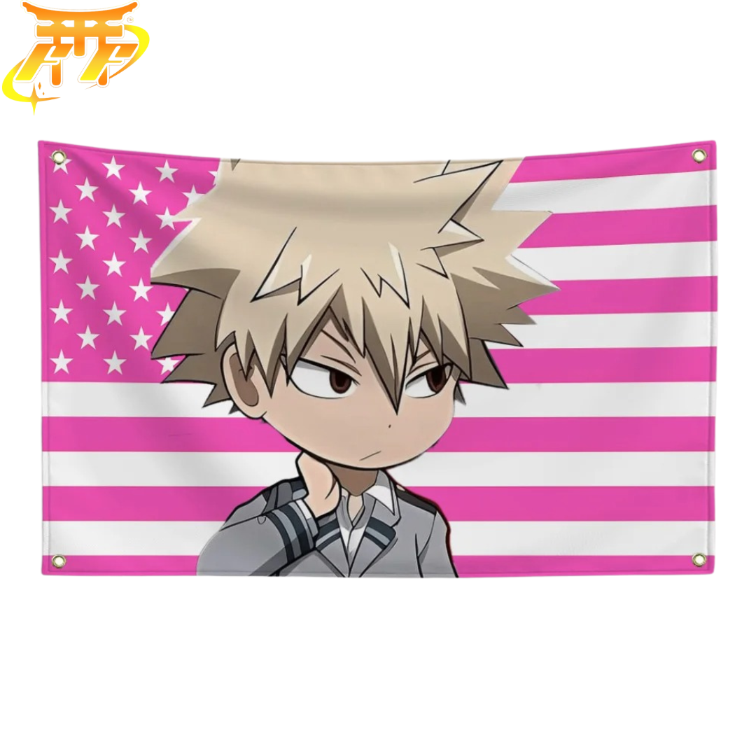 Drapeau Katsuki Bakugo "Style Chibi Étudiant" – My Hero Academia™