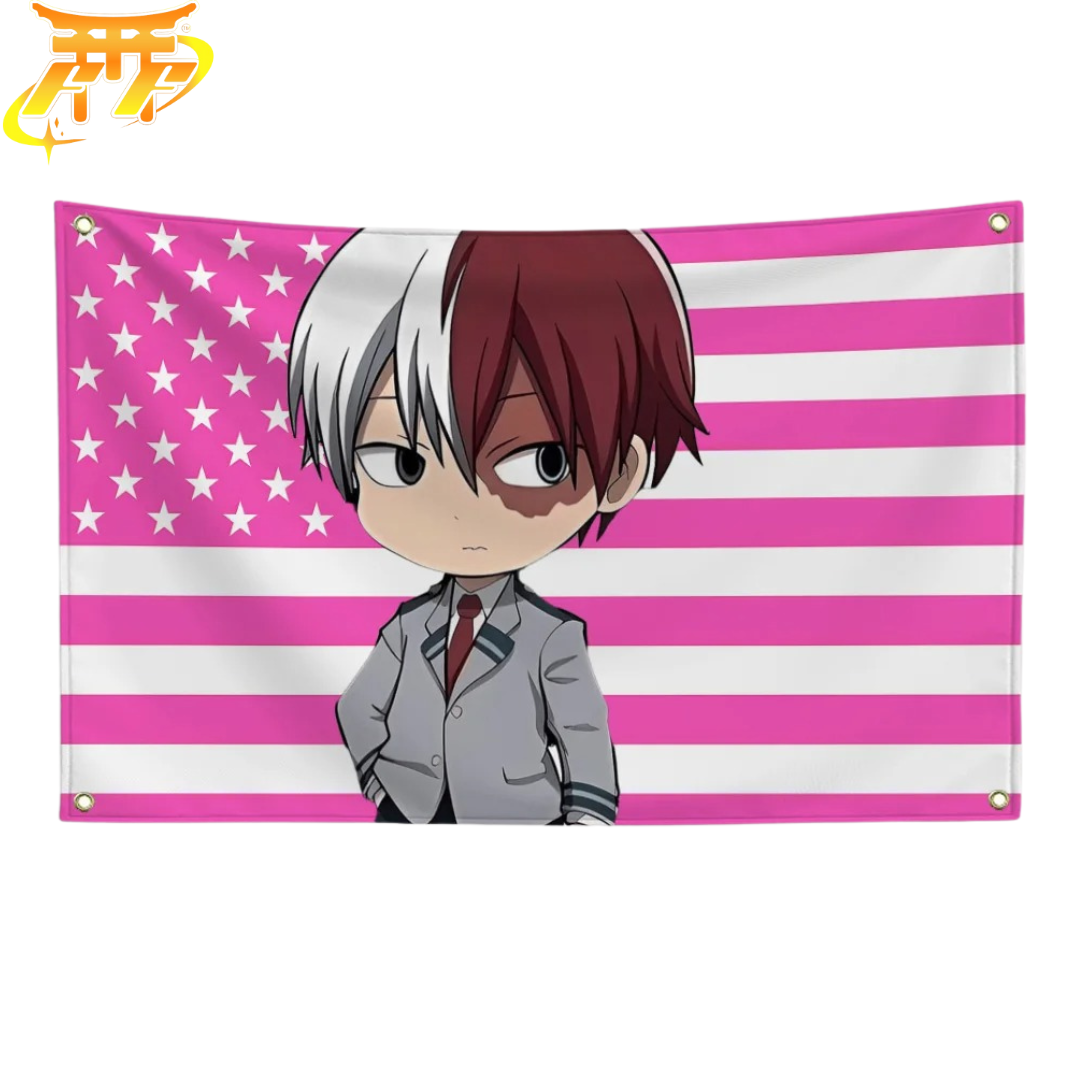 Drapeau Shoto Todoroki "Style Chibi Étudiant" – My Hero Academia™