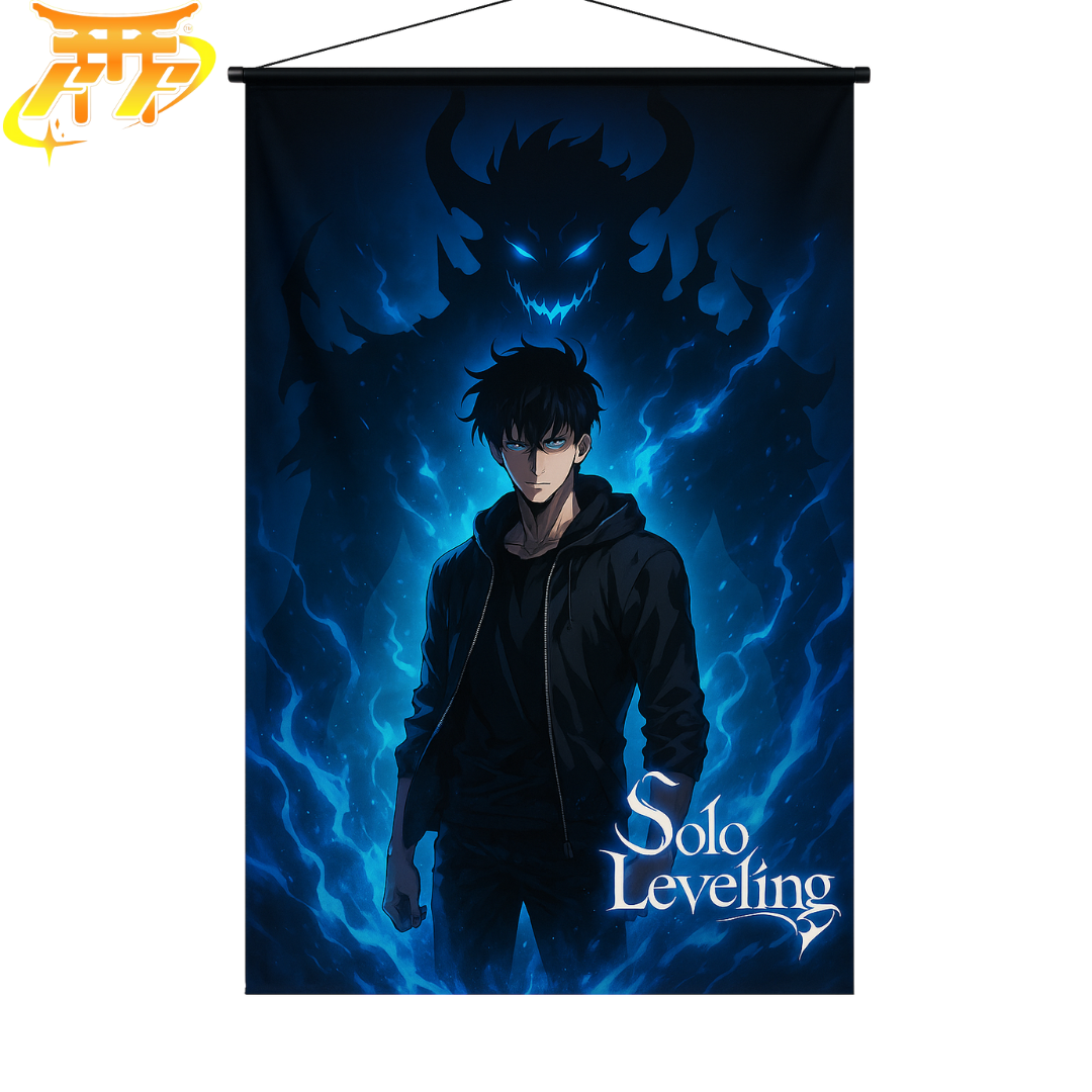 Drapeau Sung Jinwoo "Ombre Du Monarque" – Solo Leveling™