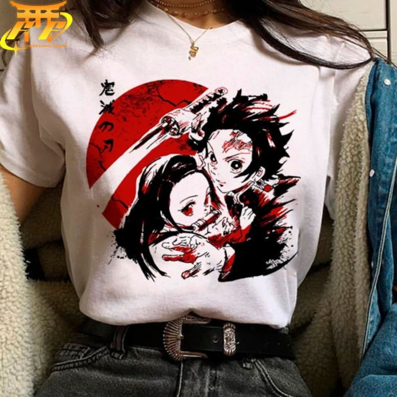 T-Shirt Tanjiro avec Nezuko - Demon Slayer™ - Figurine Manga France
