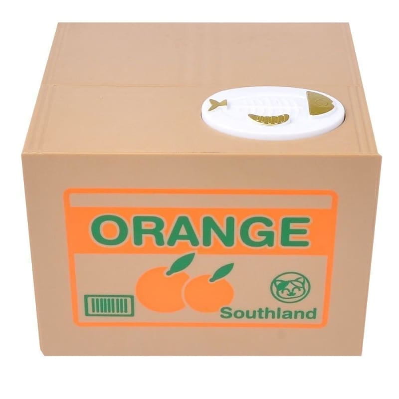 tirelire chat orange