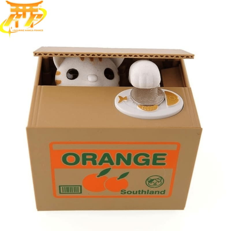 tirelire chat orange