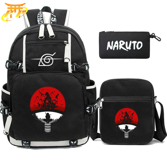 Cartable avec Trousse et Sacoche Itachi Uchiwa - Naruto Shippuden™