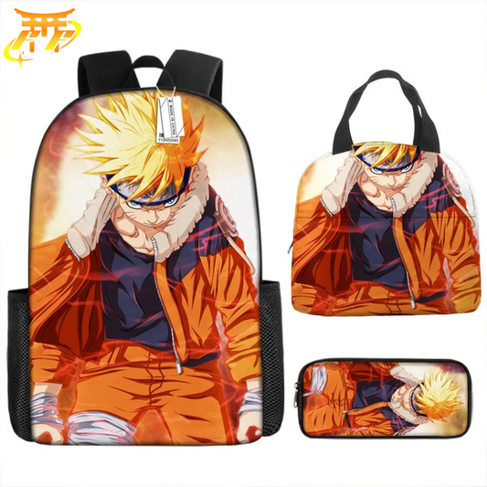 Cartable avec Trousse et Sacoche Naruto 2ème Forme - Naruto Shippuden™