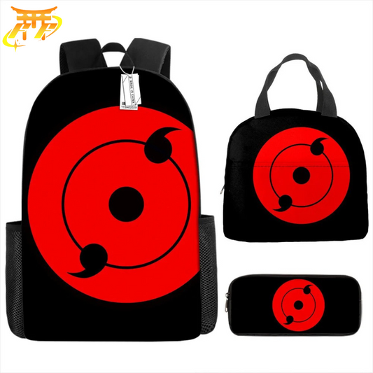 Cartable avec Trousse et Sacoche Sharingan 2 Tomoe - Naruto Shippuden™