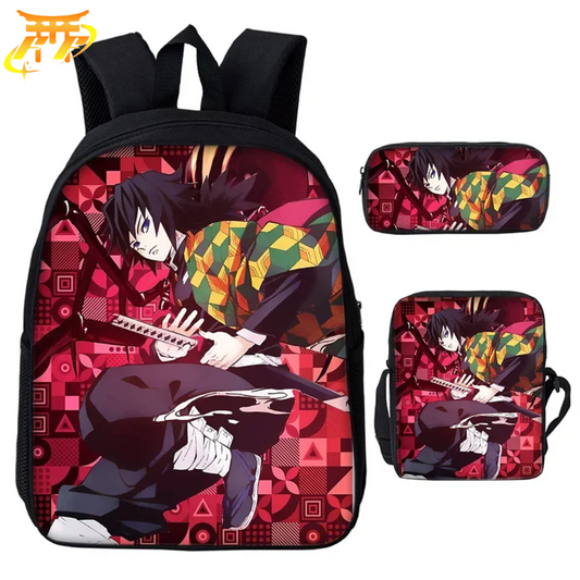 Cartable avec Trousse et Sacoche Tomioka Giyu - Demon Slayer™