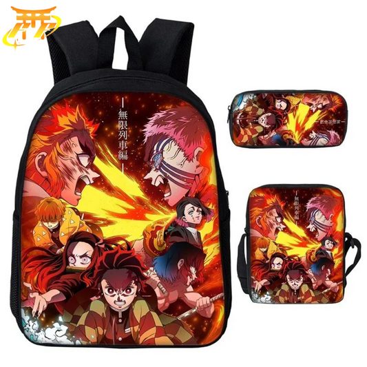 Cartable avec Trousse et Sacoche Train de L'Infini Bataille Finale - Demon Slayer™