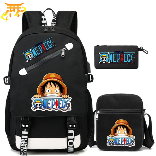 Cartable avec Trousse et Sacoche Logo - One Piece™