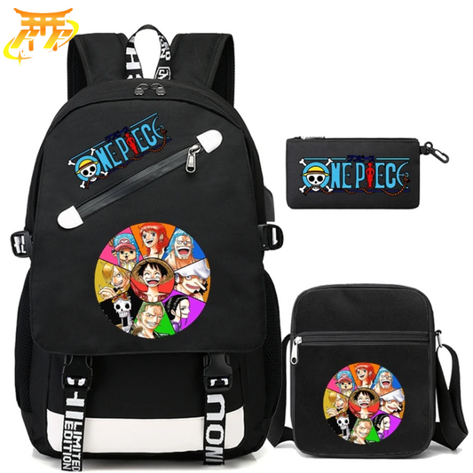 Cartable avec Trousse et Sacoche Mugiwara - One Piece™