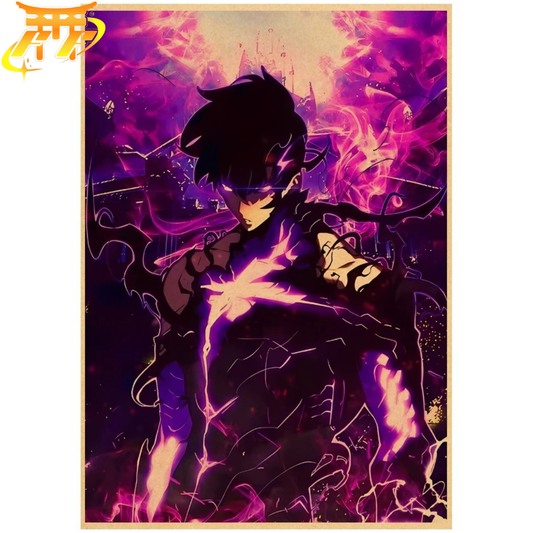 Poster Sung Jinwoo "Ascension Du Monarque" – Solo Leveling™