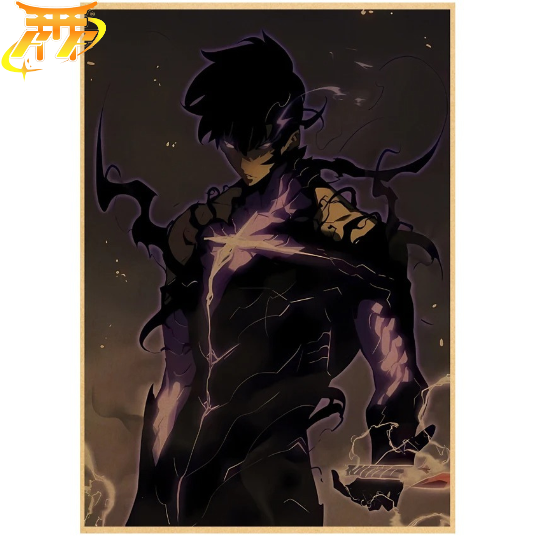 Poster Sung Jinwoo "Forme Ténébreuse" – Solo Leveling™