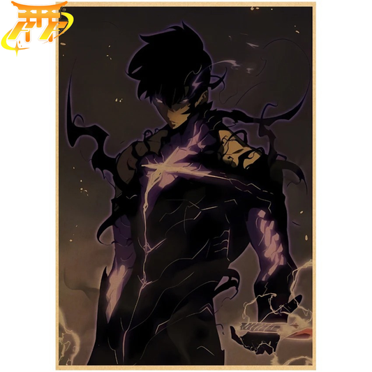 Poster Sung Jinwoo "Forme Ténébreuse" – Solo Leveling™