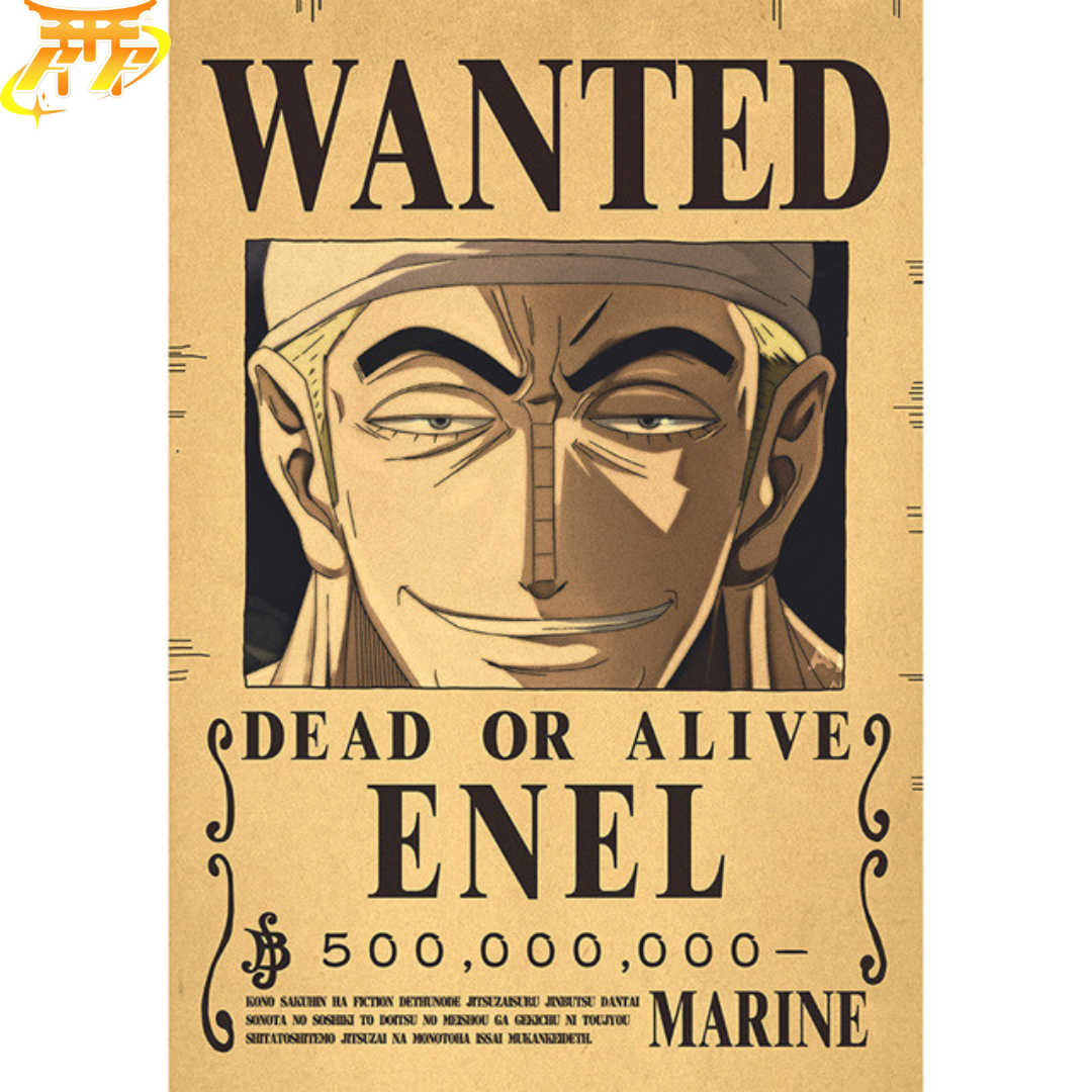 God Enel One Piece Enel Bounty Poster Skypeia Goro goro no mi | Poster