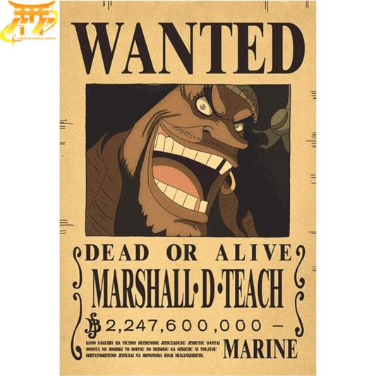 Poster Wanted Barbe Noire - One Piece™