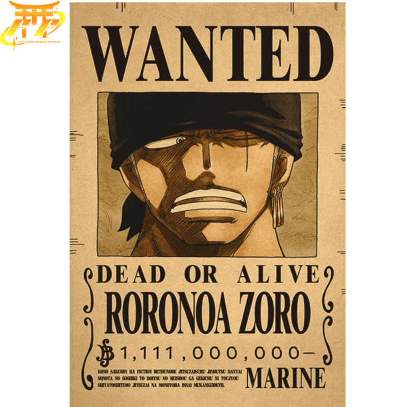 Poster Wanted Roronoa Zoro "Post Wano" - One Piece™