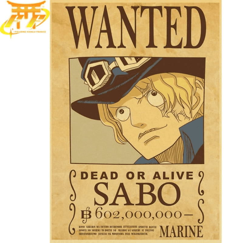 Poster Wanted Sabo - One Piece™ – Figurine Manga France®