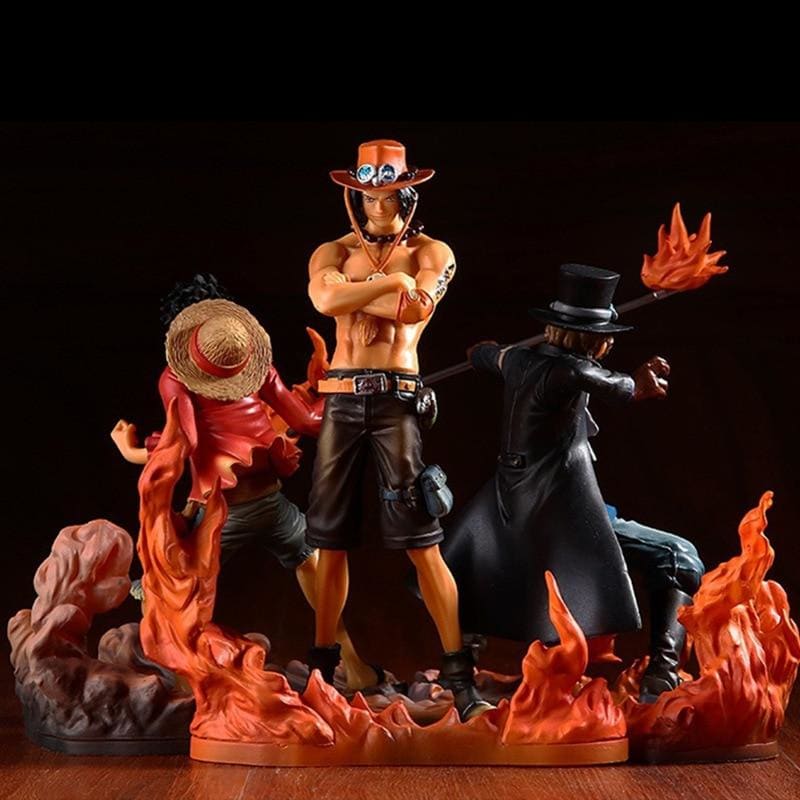 Figurine des 3 frères Luffy, Ace et Sabo 