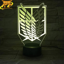 Charger l&#39;image dans la galerie, Lampe LED insigne Bataillon d&#39;Exploration - Attaque des Titans
