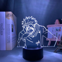 Charger l&#39;image dans la galerie, lampe-jujutsu-kaisen-yuji-itadori-sukuna-demon-lampe-led-3d-cadeau-decor-goodies-manga
